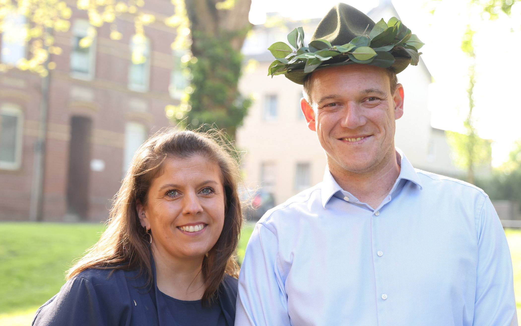 Das neue Jüchener Kronprinzenpaar Bastian und