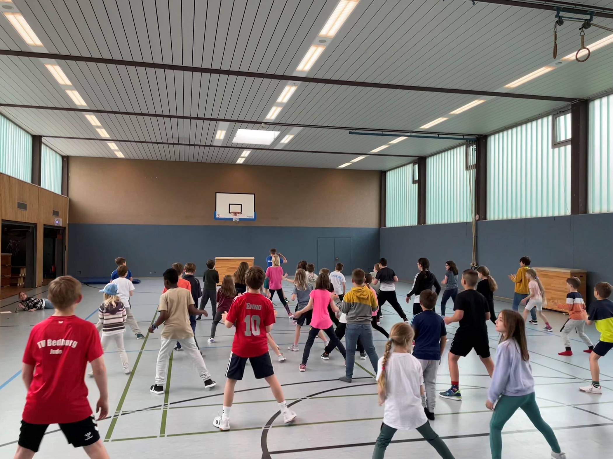  Bei den sportlichen Ferienspielen der Stadt Bedburg zeigten die Kinder, dass sie trotz ihres jungen Alters bereits eine Menge Rhythmus im Blut haben.  