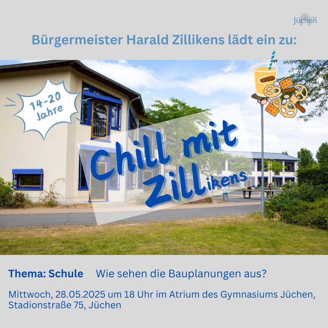  Das neue Jugendformat „Chill mit Zillikens“ geht in die enächste Runde. 