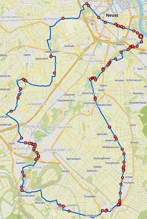  Die rund 70 Kilometer lange Radtour kann auch gemütlich in Etappen gefahren werden. 