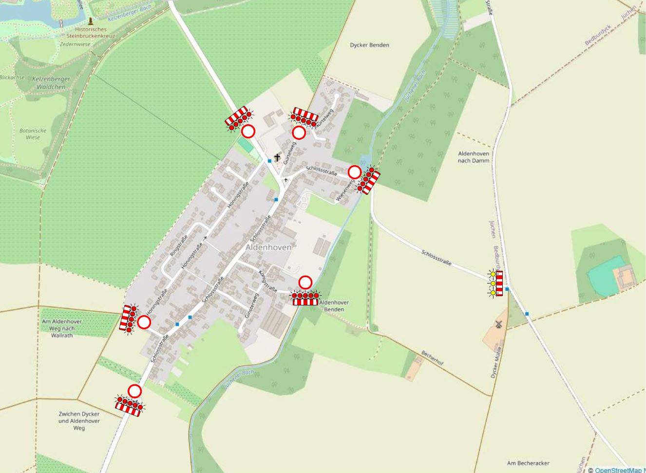 Die Sperrungen in Aldenhoven rund ums Schützenfest.