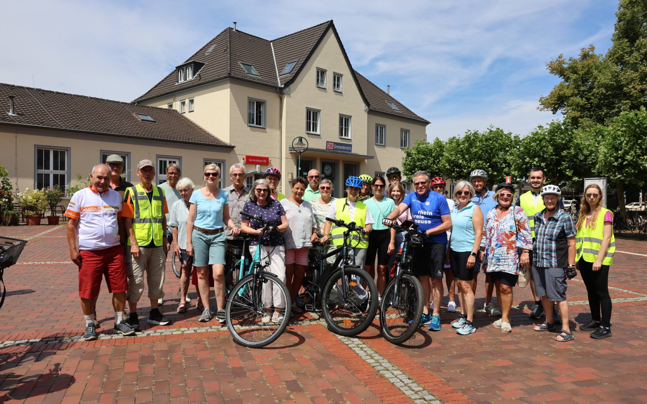 Startpunkt für die Fahrradtour mit Landrat