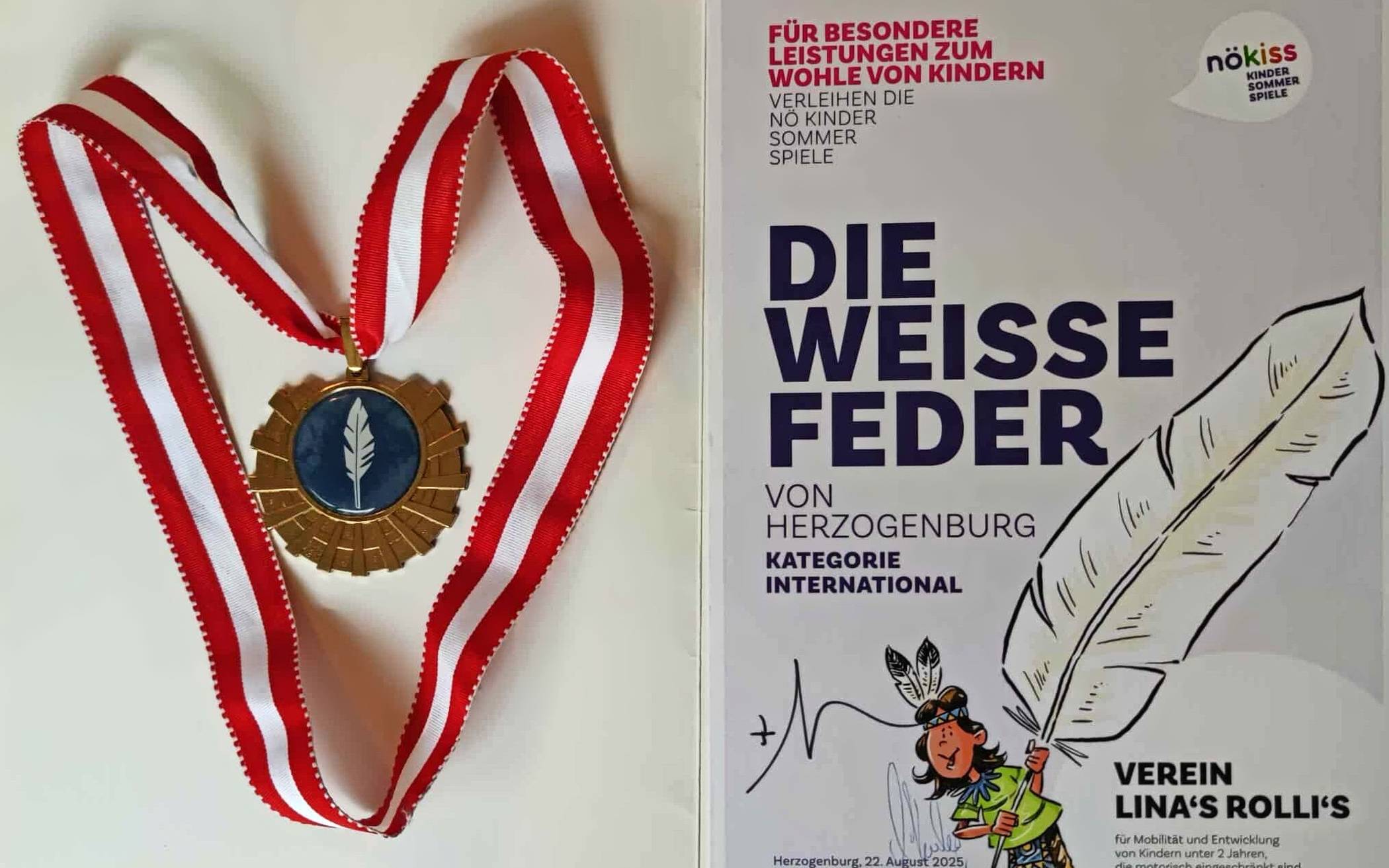  Die Auszeichnung bekommt einen Ehrenplatz. 