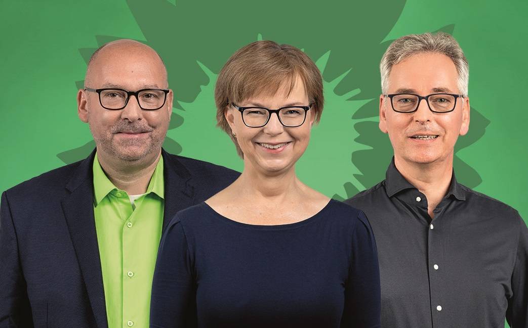  Die neue Führungsspitze der „grünen“ Kreistags-Fraktion. In der sind übrigens mehr als die Hälfte der Mitglieder Frauen. 