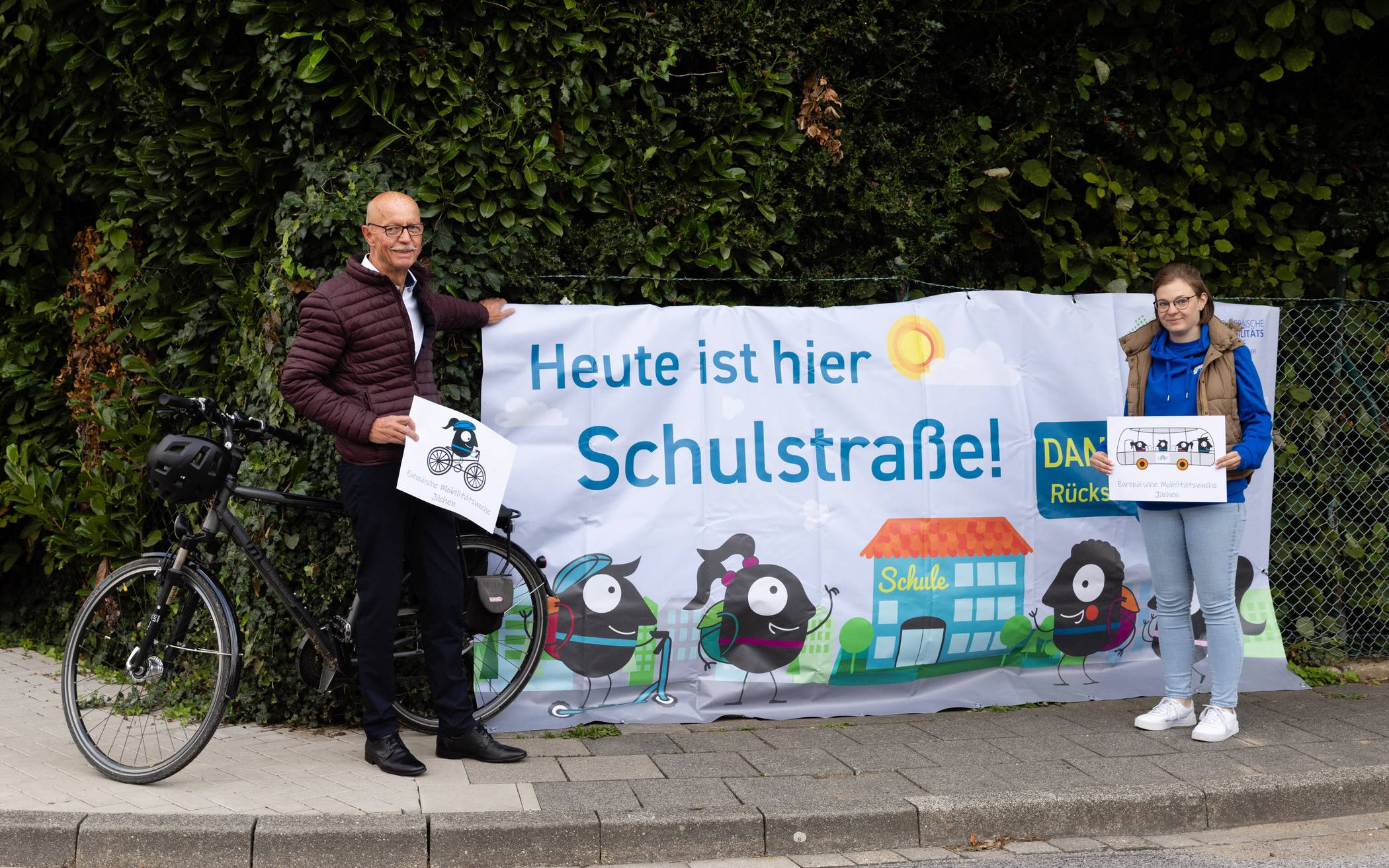 Bürgermeister Harald Zillikens und Isabelle Heidbüchel