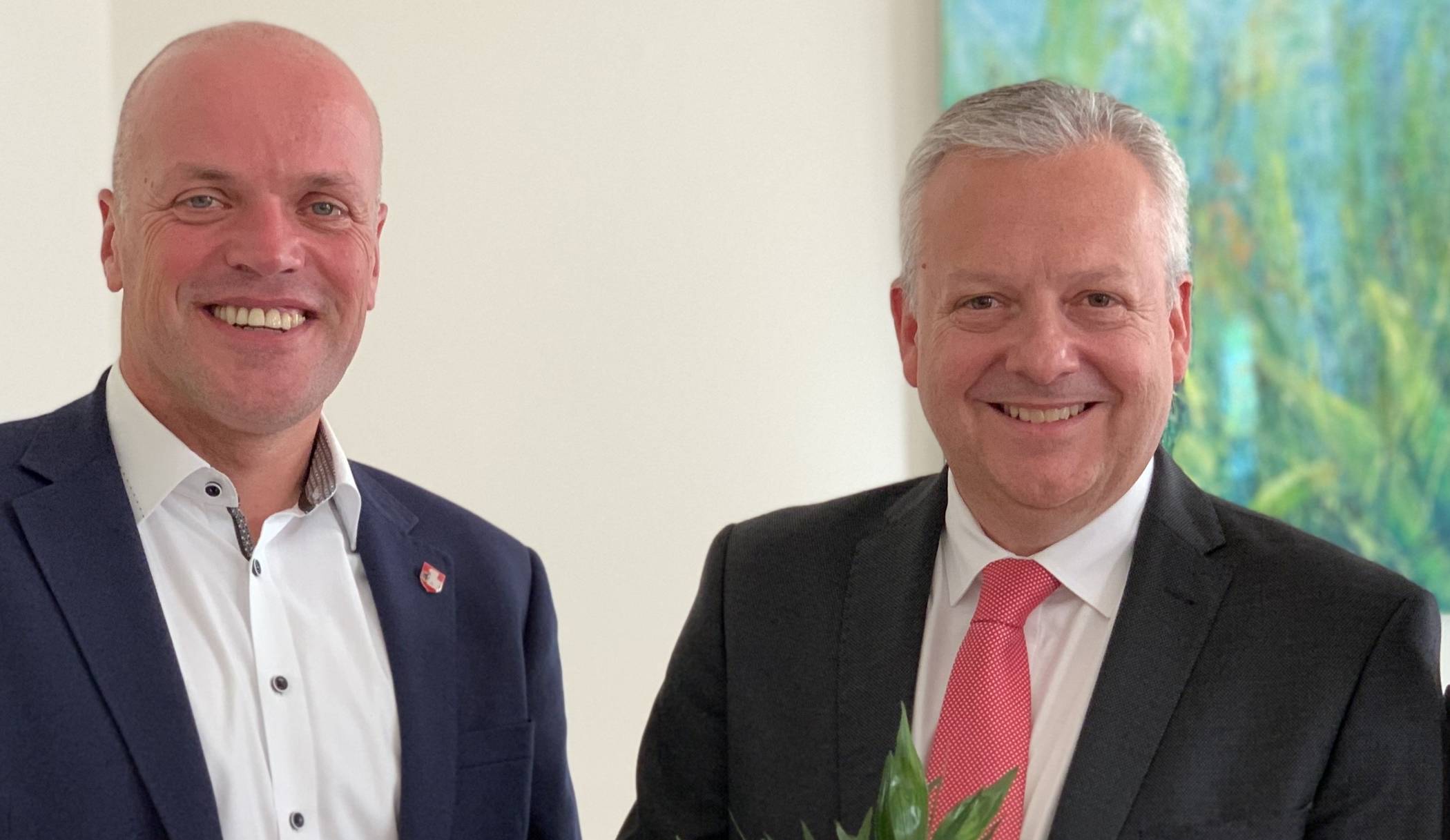 Bürgermeister Klaus Krützen und Kämmerer Arno Jansen.