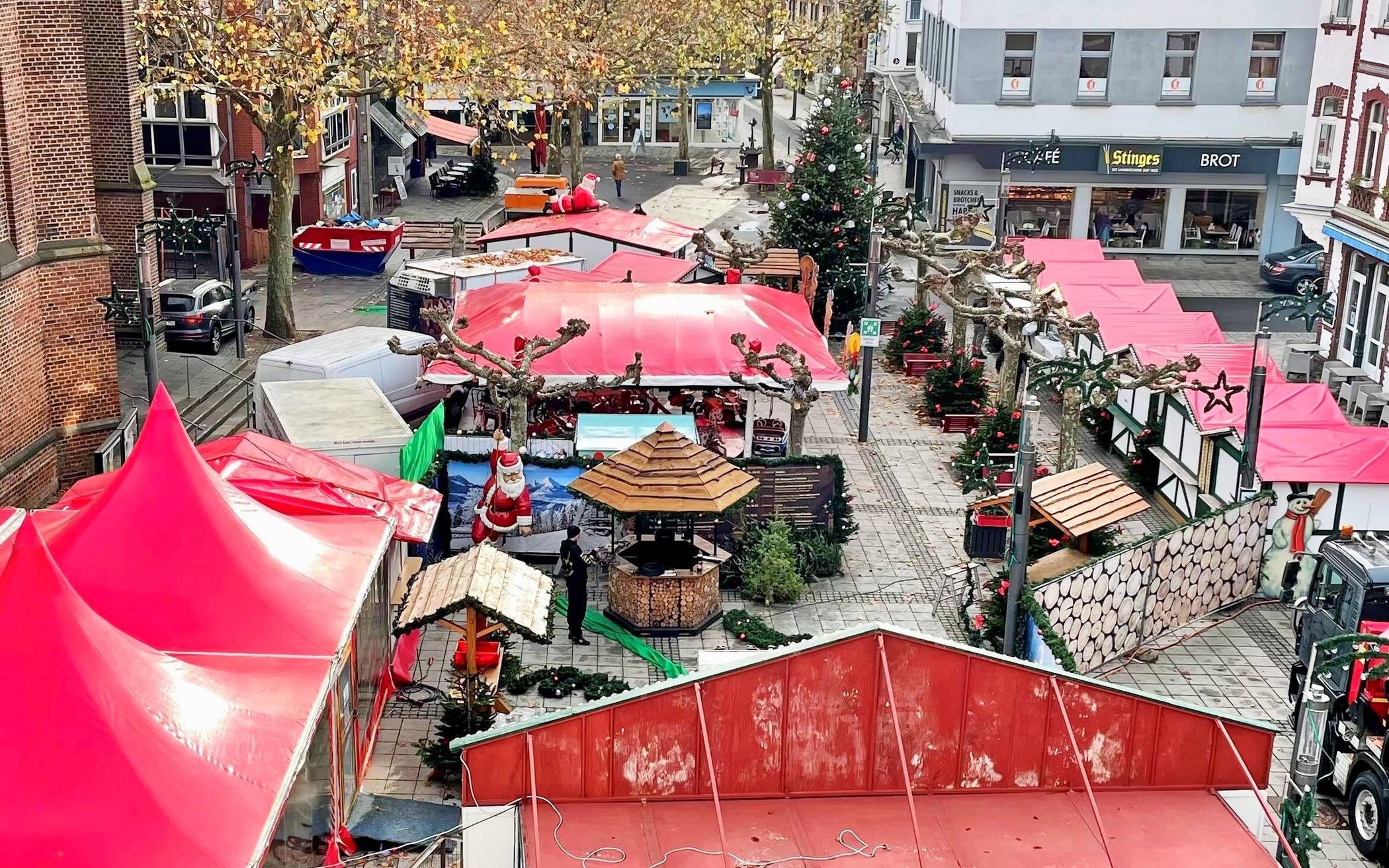 Ein Blick aus dem Rathaus heraus