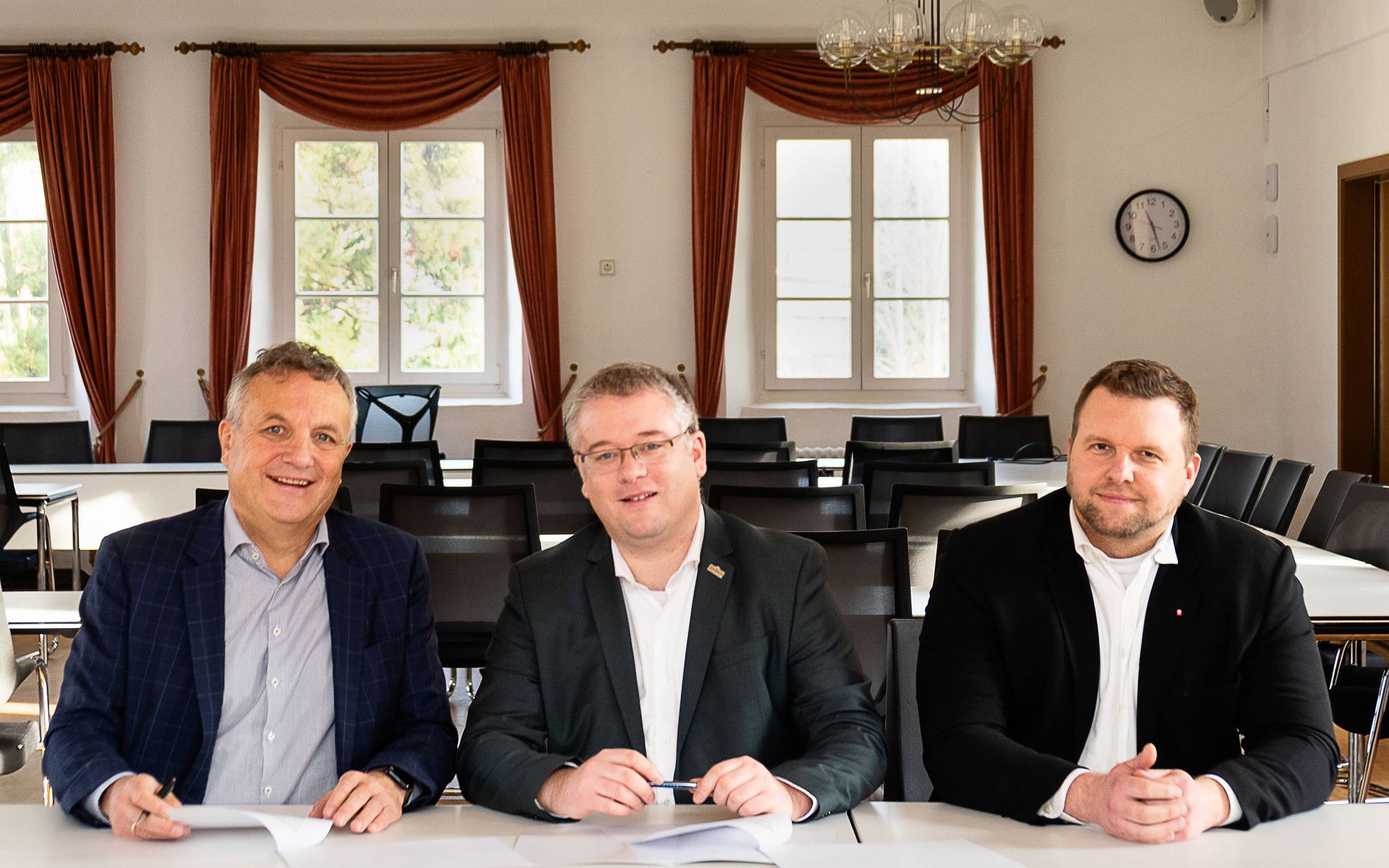 Von links: Caritas-Vorstandsvorsitzender Hermann Josef Thiel,