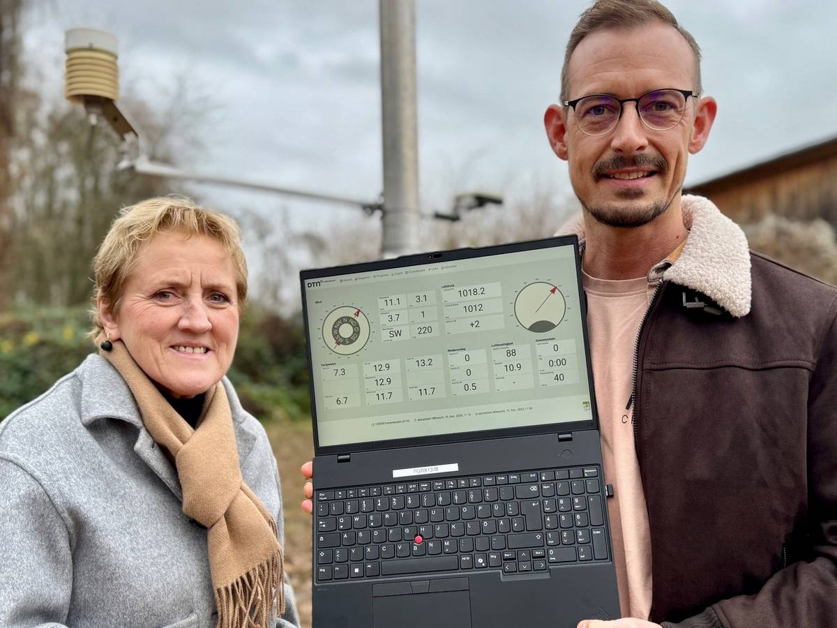 Wetterstation am neuen Standort in Betrieb