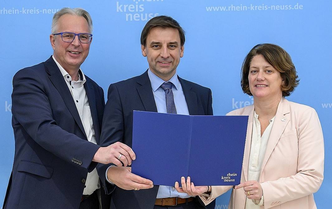 Der Rhein-Kreis fördert Wasserstoff-Hub (von links):