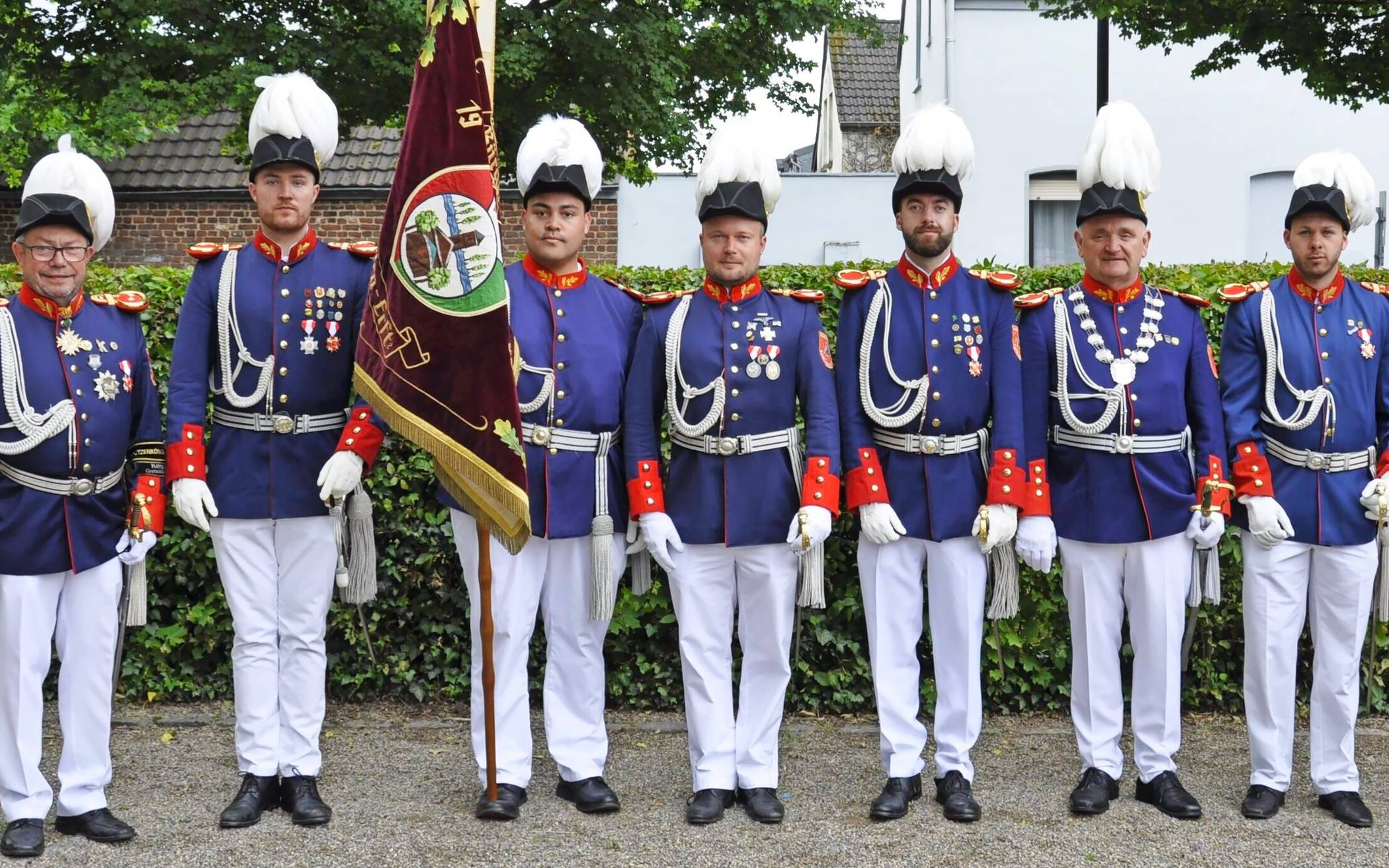 Die Regimentsfahnenkompanie.