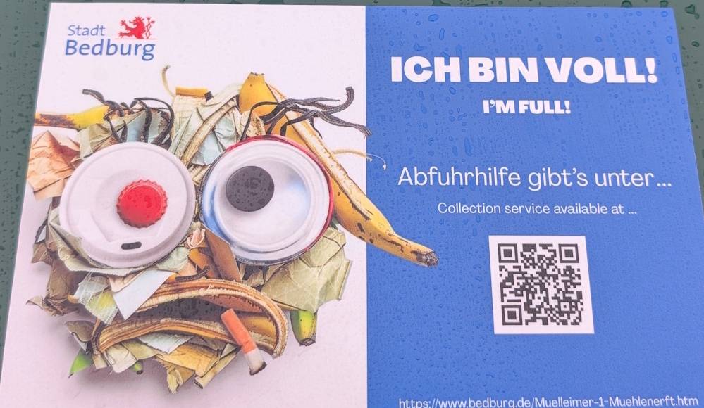 Mülleimer jetzt mit QR-Code