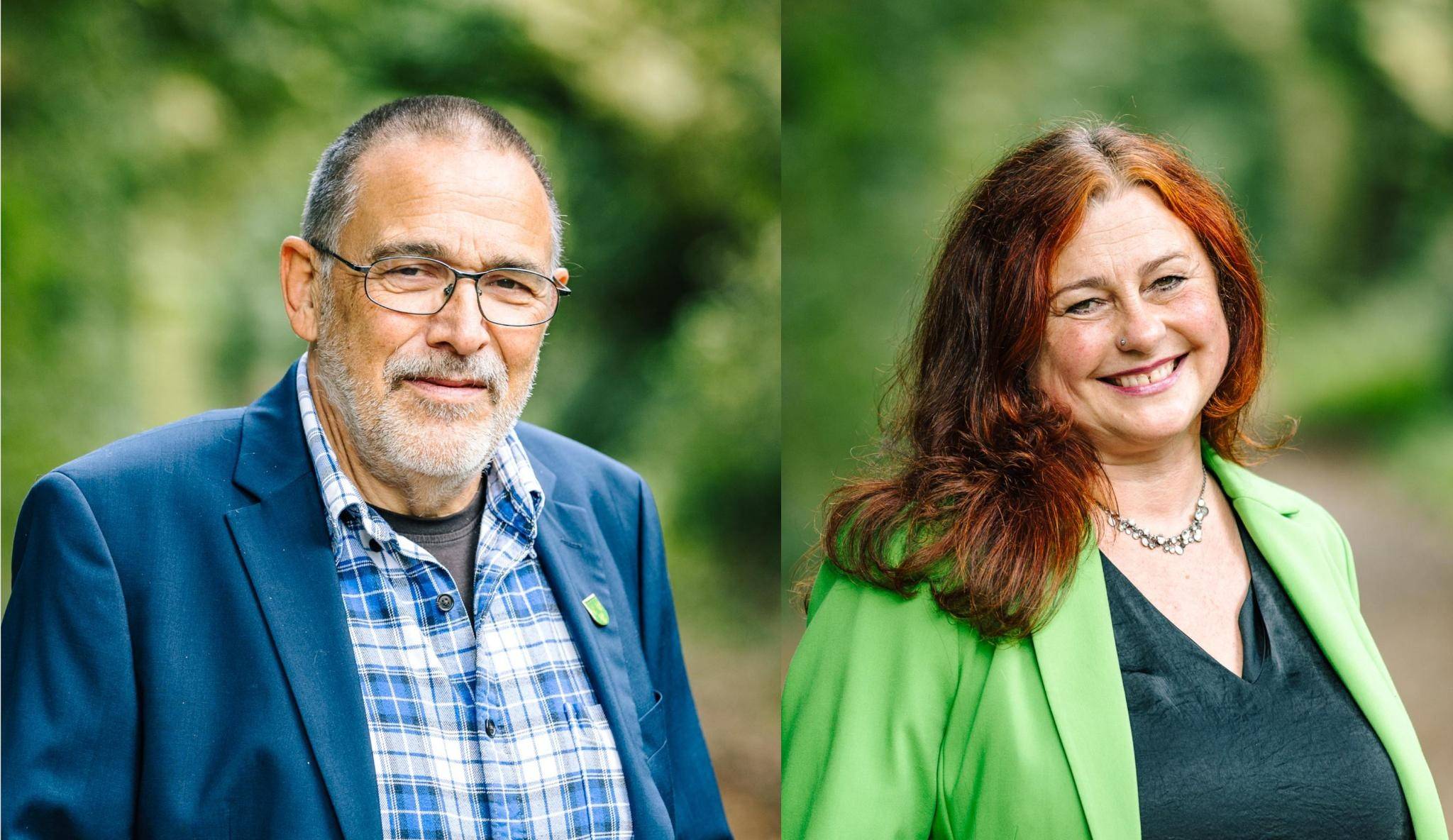  Co-Sprecherin Katharina Janetta und Co-Sprecher Norbert Wrobe.l   