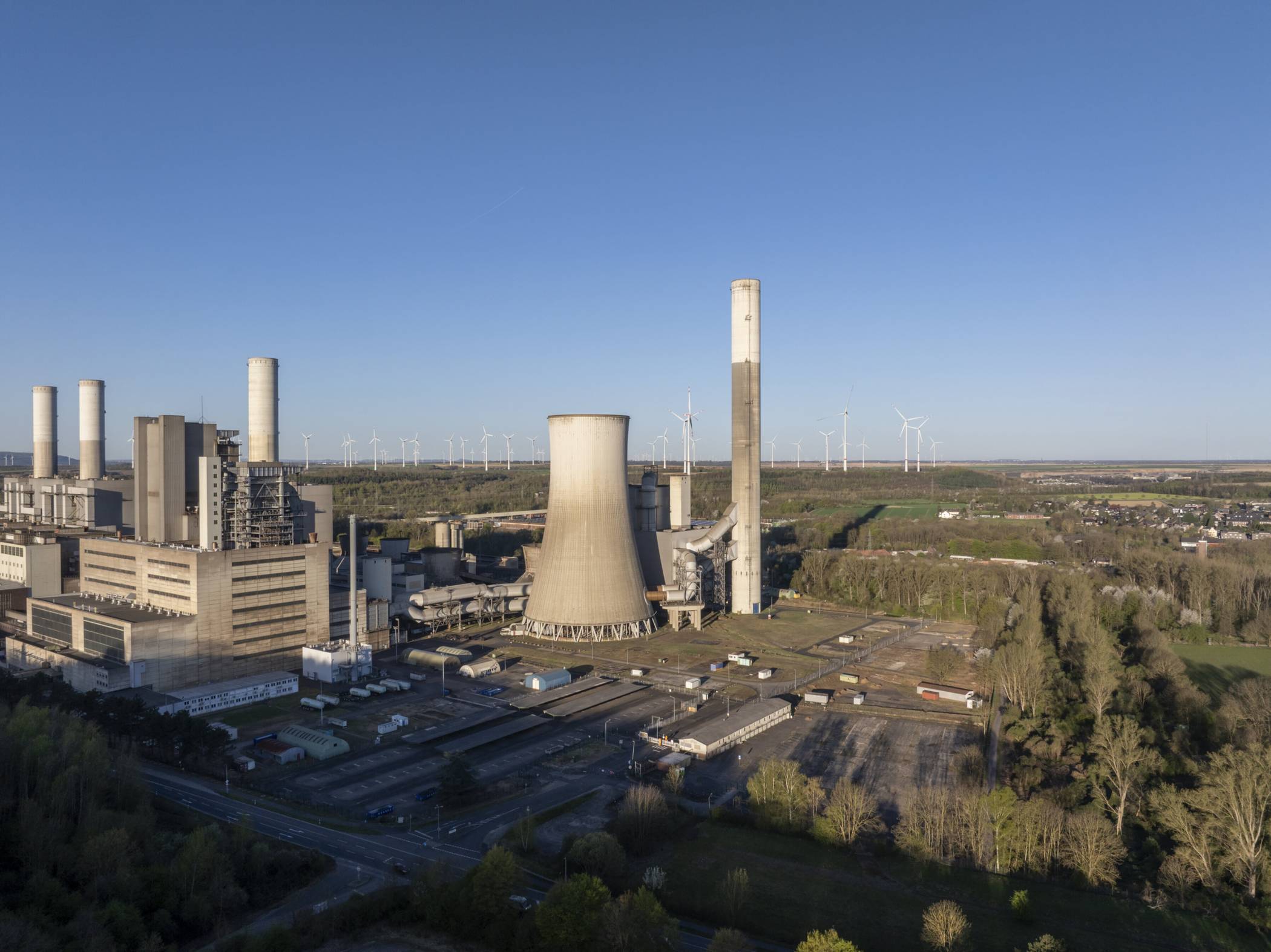Das Braunkohlenkraftwerk in Frimmersdorf.
