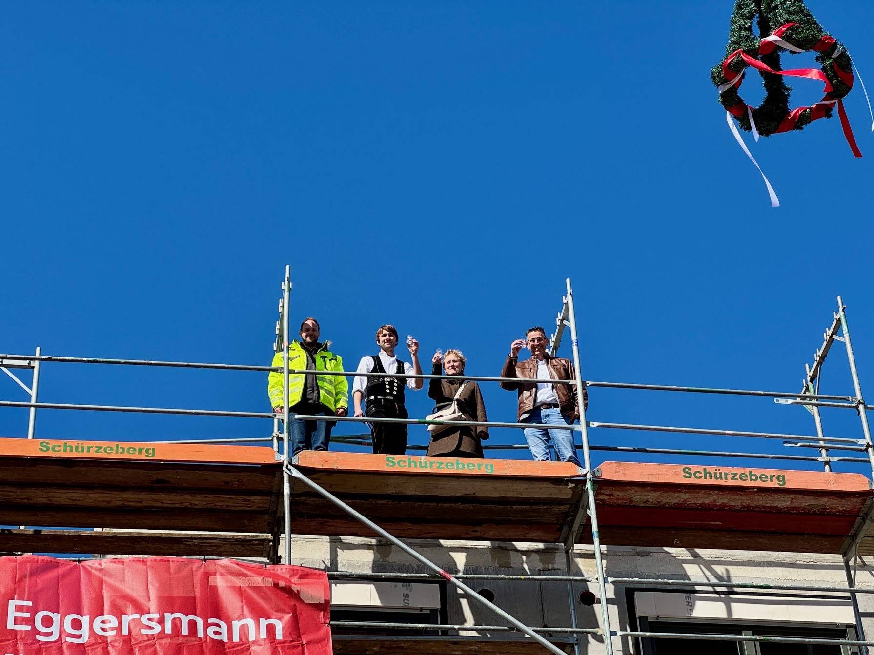 Richtfest an der Ringstraße.