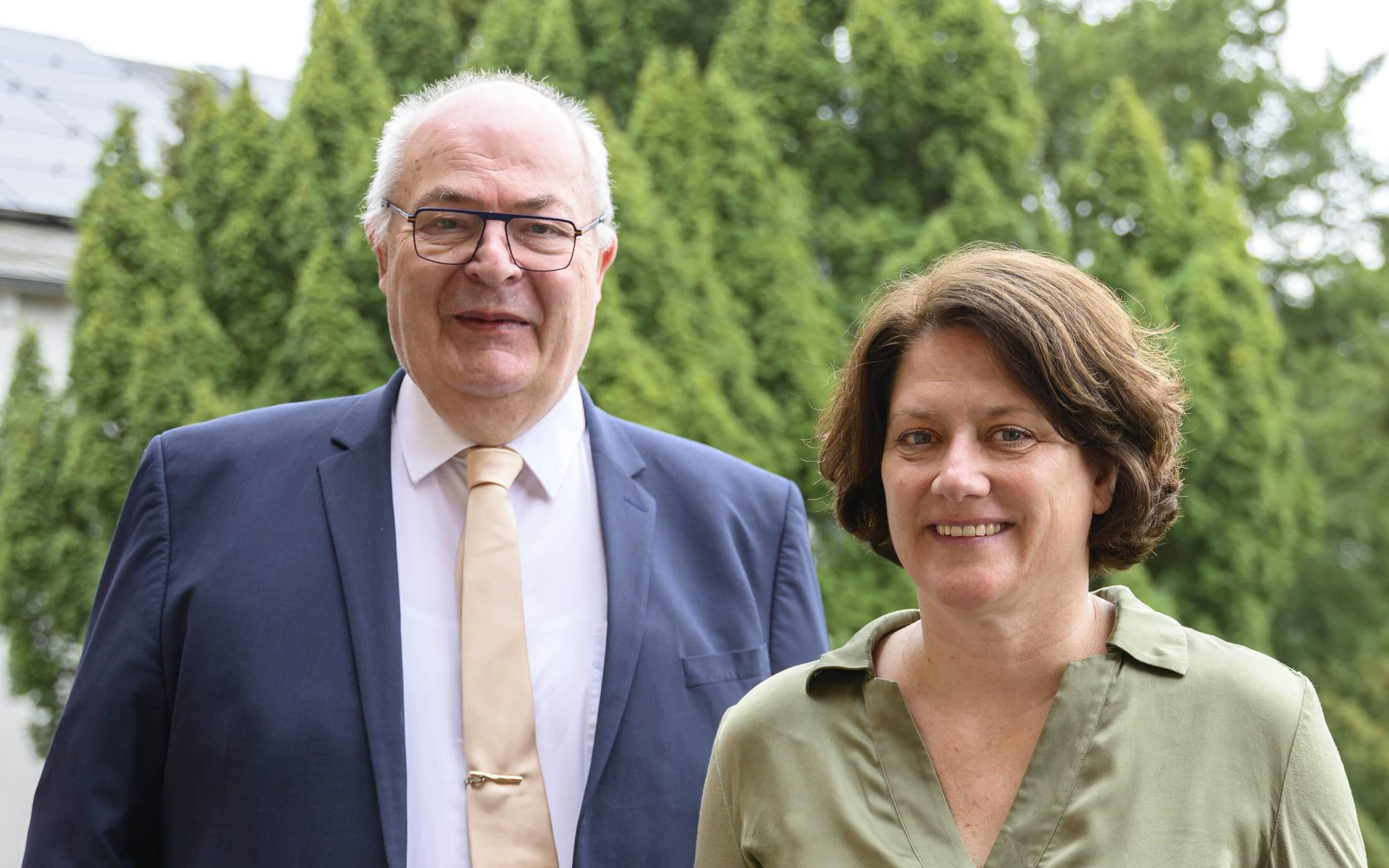 Landrätin Katharina Reinhold begrüßte Thomas Hunsteger-Petermann,