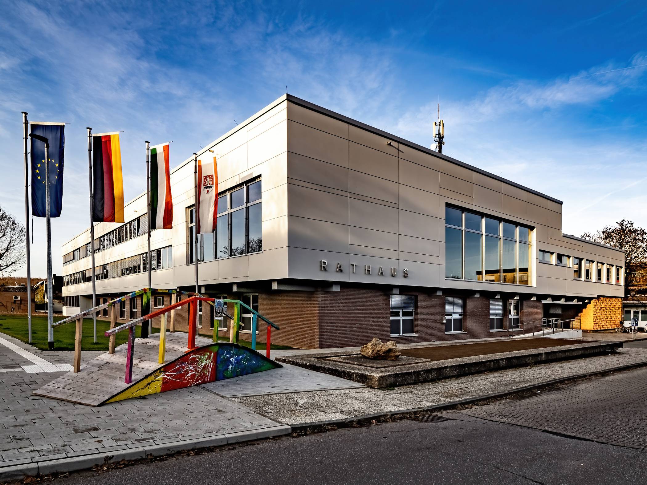 Das Rathaus in Kaster.