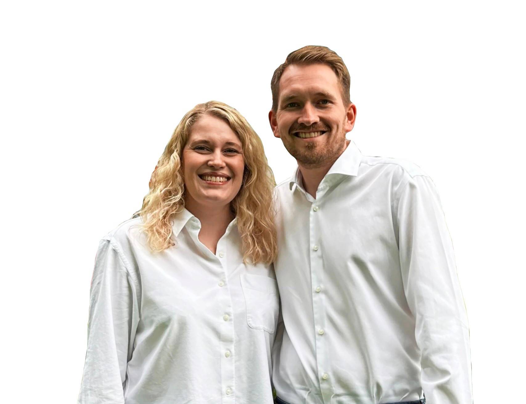 Das Klompenkönigspaar Philipp Bolz und Rebecca