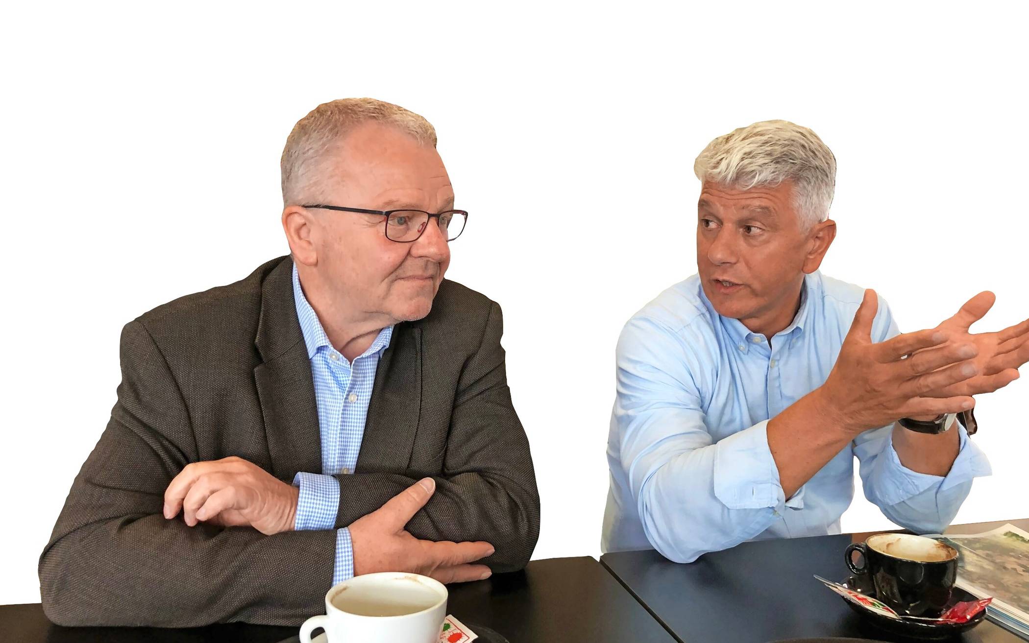  Wolfgang Kaiser und Dietmar Jansen im Gespräch. 