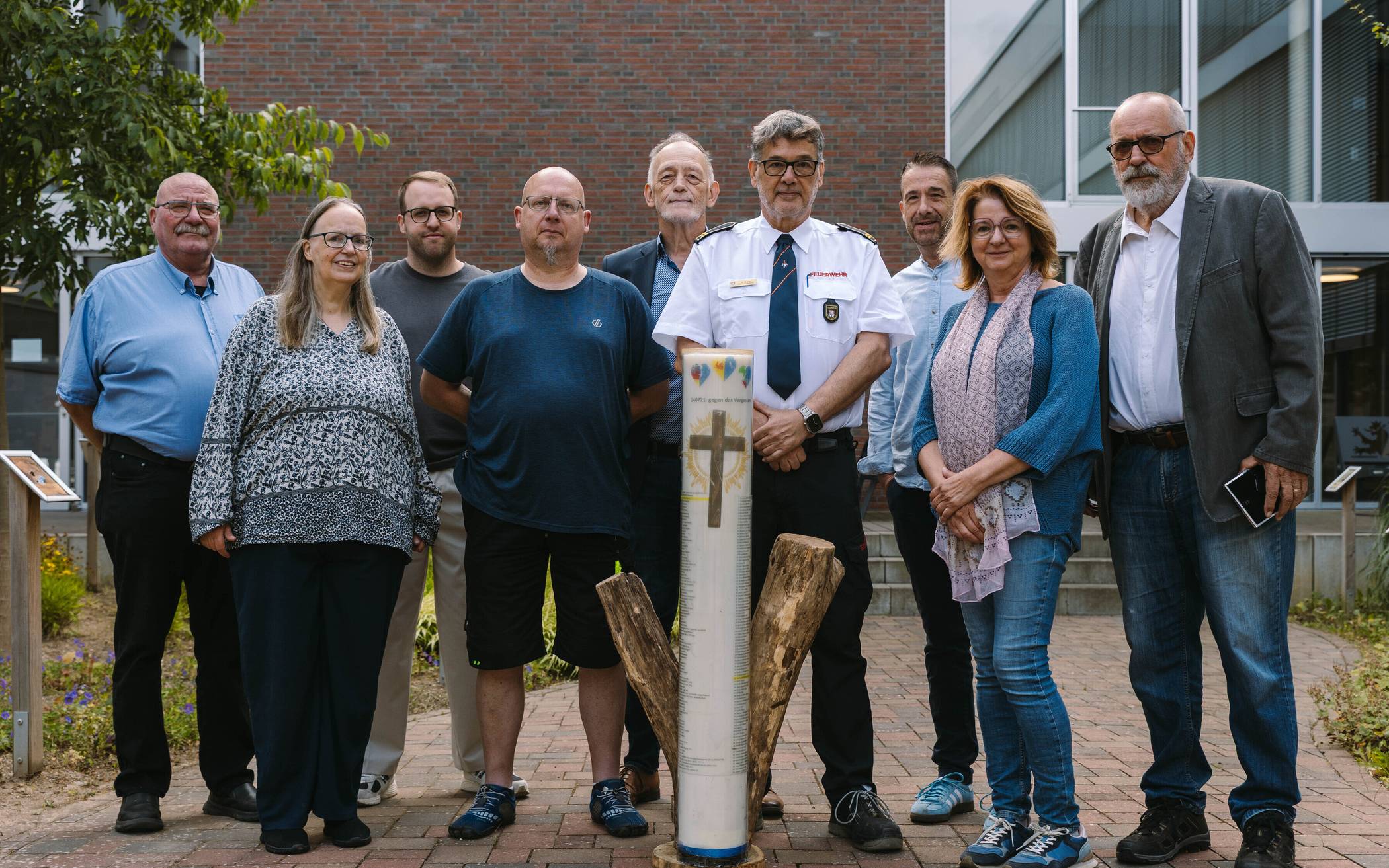Fluthilfe: Gedenkkerze macht Station in Bedburg 