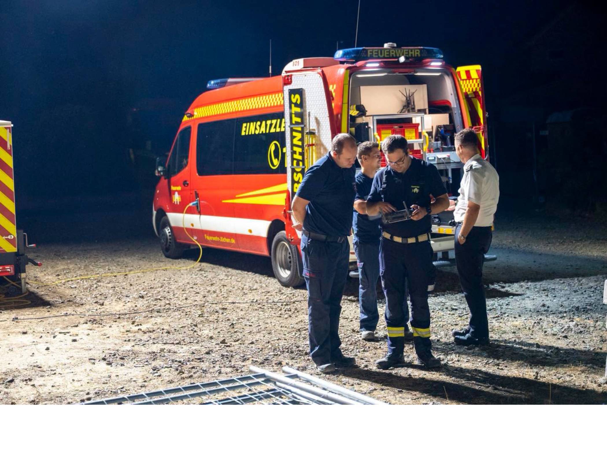  Die Feuerwehr Jüchen war beim Waldbrand in Hürtgenwald mit ihrer Drohne im Einsatz.   