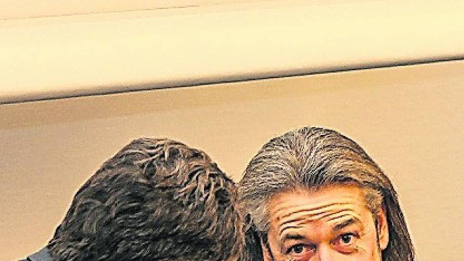  Petrauschke und Brandt beim vertrauensvollen Plausch.  