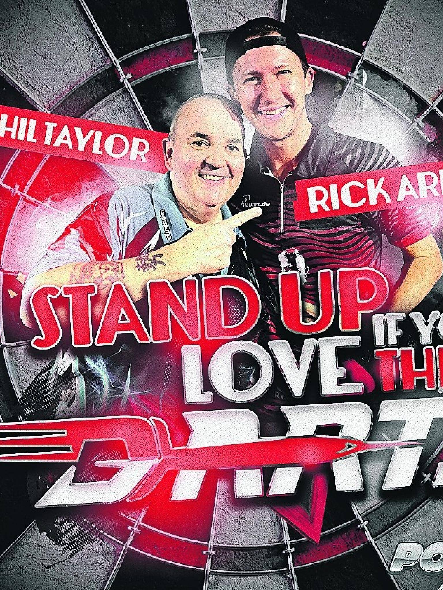  Darts-Legende Phil Taylor nahm jetzt mit dem Party-Star „Rick Arena“ aus Holz einen Song auf. 