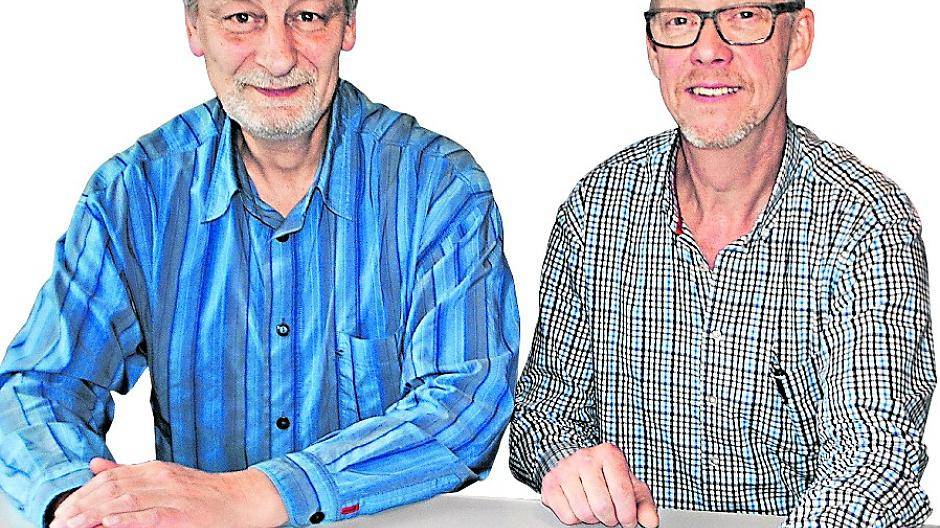  Gerolf Hommel, Fraktionsvorsitzender der FWG (links) und Hans Werner Südel von der Bürgerinitiative L354n im Gespräch mit der Redaktion. 