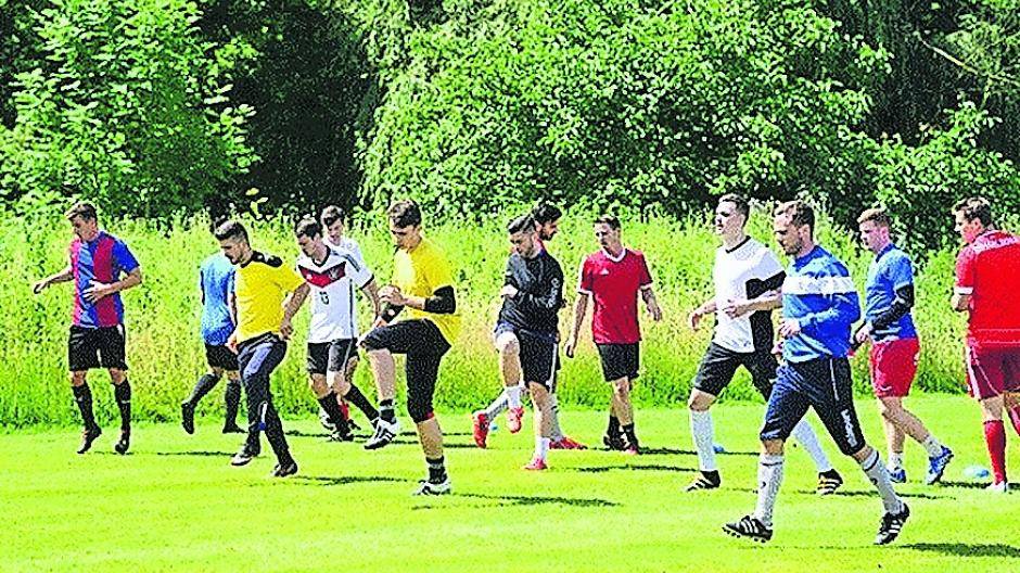  Auch 2016 wurde diese erste Einheit der Kicker des TuS Grevenbroich, wie in jedem Jahr, auf der Waldwiese hinter dem Aschenplatz im Grevenbroicher Bend absolviert.  