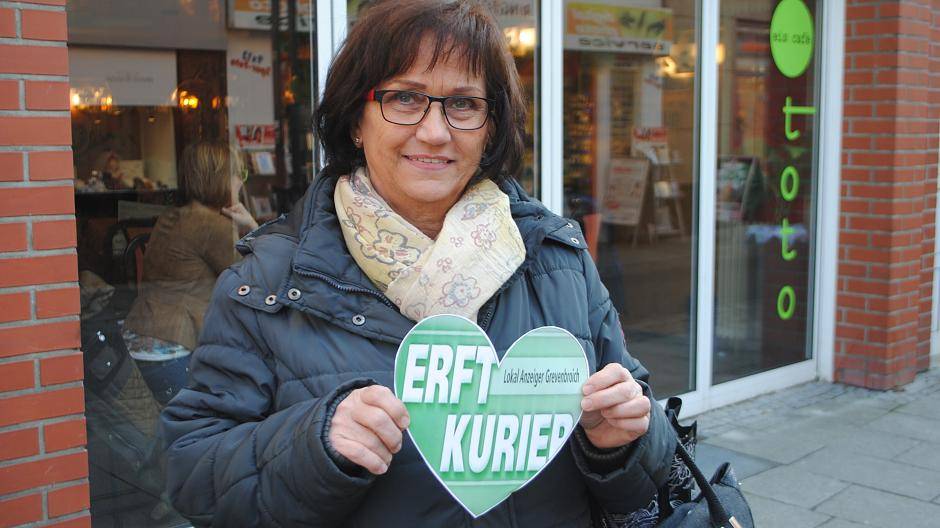 Regina Wingens (68) aus Wevelinghoven: "Der ,Erft-Kurier' ist immer pünktlich im...