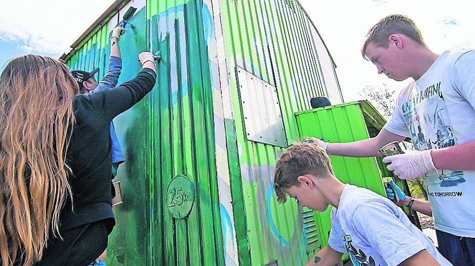  Das „Projekt Bauwagen“ wird von Neele und Nico verantwortlich geleitet. 