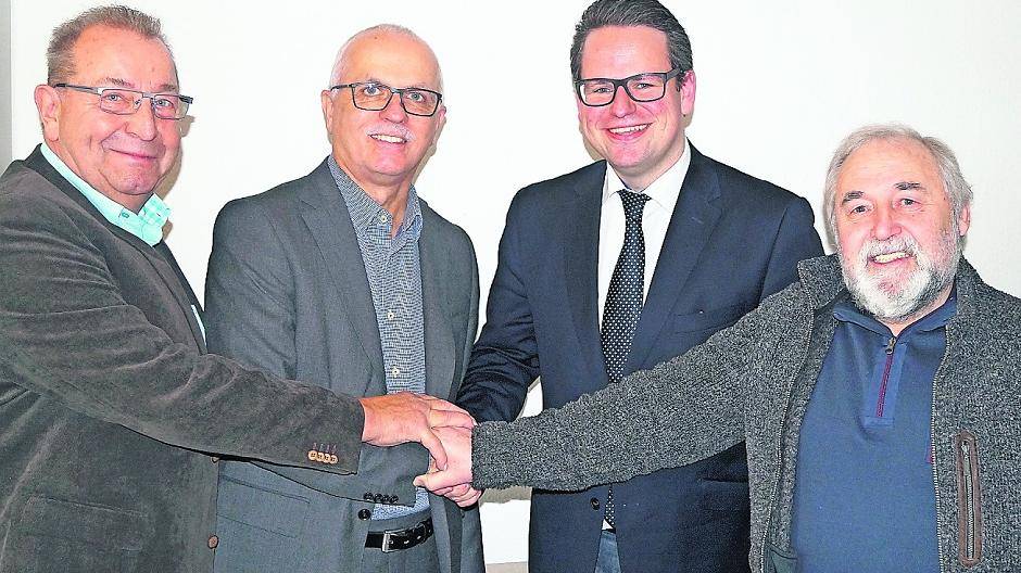  Leo Oehmen, Rolf Göckmann, Carl Windler und Willibert Müller. 