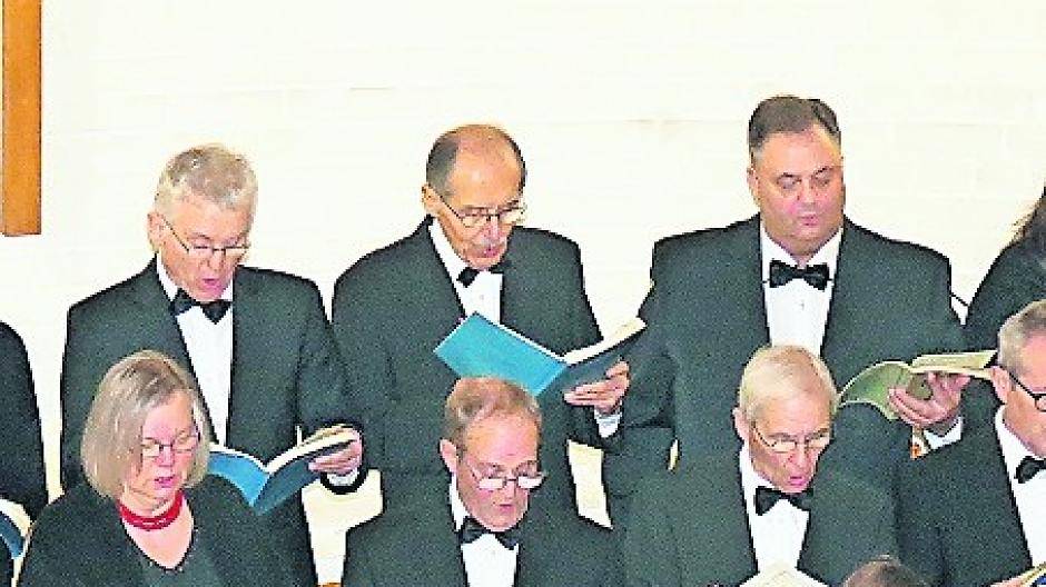  Ein Teil der evangelischen Kantorei. 