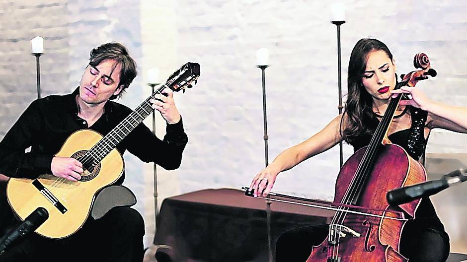  Tobias Kassung (Gitarre) und Lena Kravets (Violoncello) mit Werken von Schubert, Chopin, Nölck und Dotzauer.  