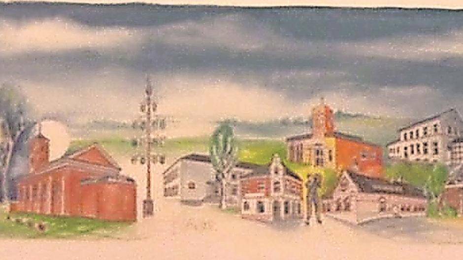  „Keine einfache Aufgabe aus einem kleinen Aquarell ein fünf Meter großes Wandbild zu schaffen“, verriet Jörg Schröder über seine Arbeit. „Jedes Detail muss sehr genau gezeichnet werden. Ein spannendes Kunstwerk! Auf dem Arbeitstisch ein handliches Aquarell, in meinen Gedanken schon ein Wandbild.“ 
