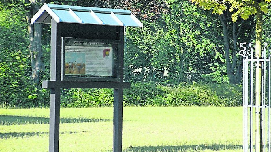 Früher Speisekarten-Aushang, jetzt Erinnerung an die Erfthalle