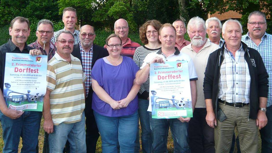  Das Organisationsteam des 2. Frimmersdorfer Dorffests hat für den kommenden Samstag ein abwechselungsreiches Programm vorbereitet. 