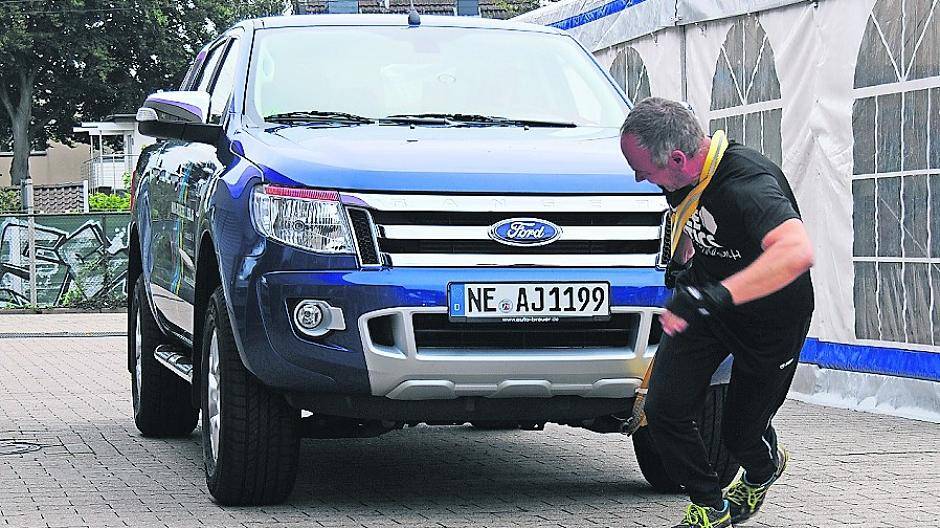  Auch eine Aufgabe: Einen kompletten Pick-Up über eine vorgegebene Distanz ziehen.  
