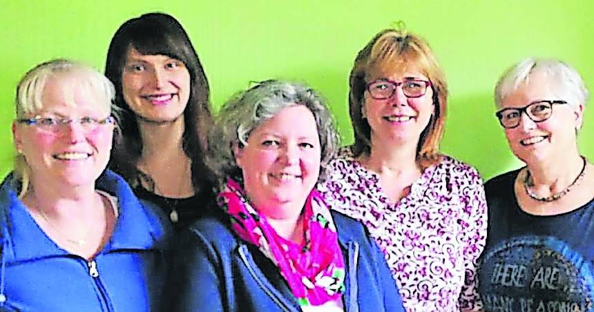 Der neue Vorstand der Landfrauen von links nach rechts: Christel Arimond, Jacqueline Arimond, Helga Siemen, Heike Wingerath und Marie-Luise Müschen. <![CDATA[]]>