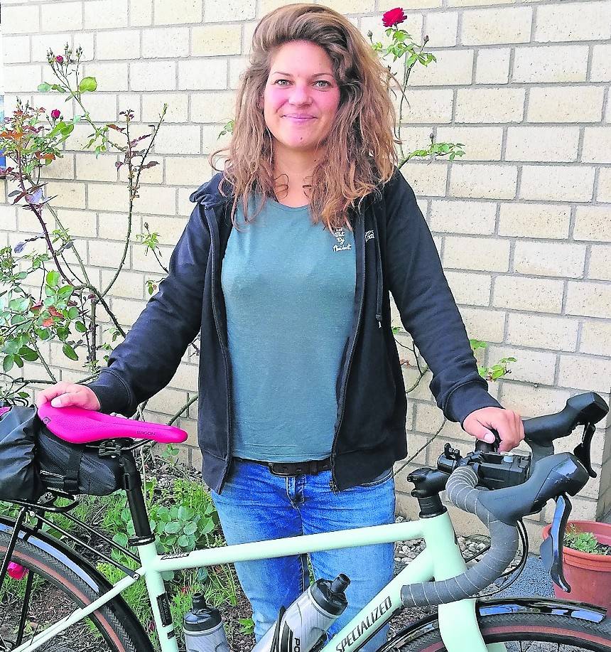  Valérie Giese wagt ein Abenteuer und fährt mit dem Fahrrad von Hochneukirch nach Portugal und zurück.  