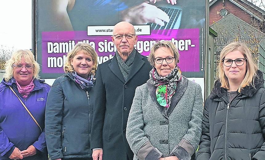 Plakat gegen digitale Gewalt