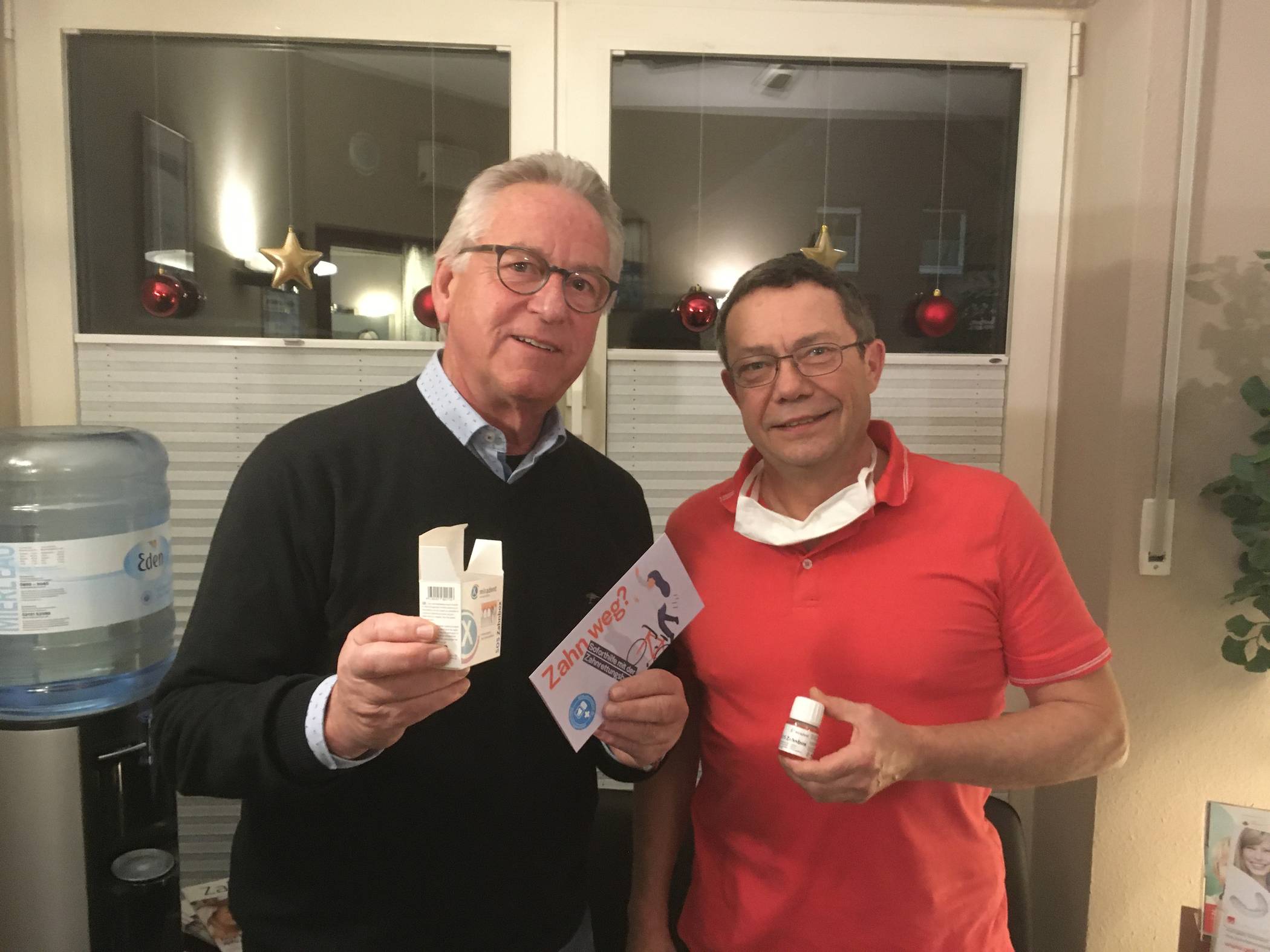  Dr. Hauser und Dr. Knoben berichteten dem Erft-Kurier jetzt über den notwendigen Austausch der „Zahnrettungsboxen“.   