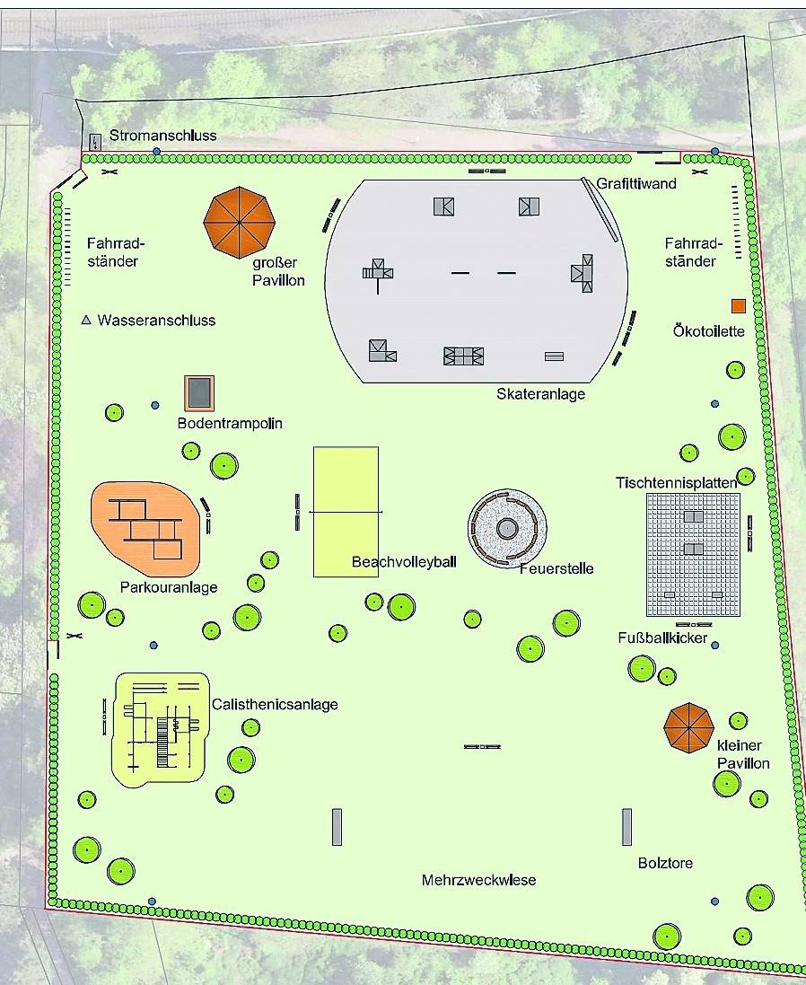  So soll der „Jugendpark“ ungefähr aussehen, wenn er dann irgendwann einmal fertig ist...  