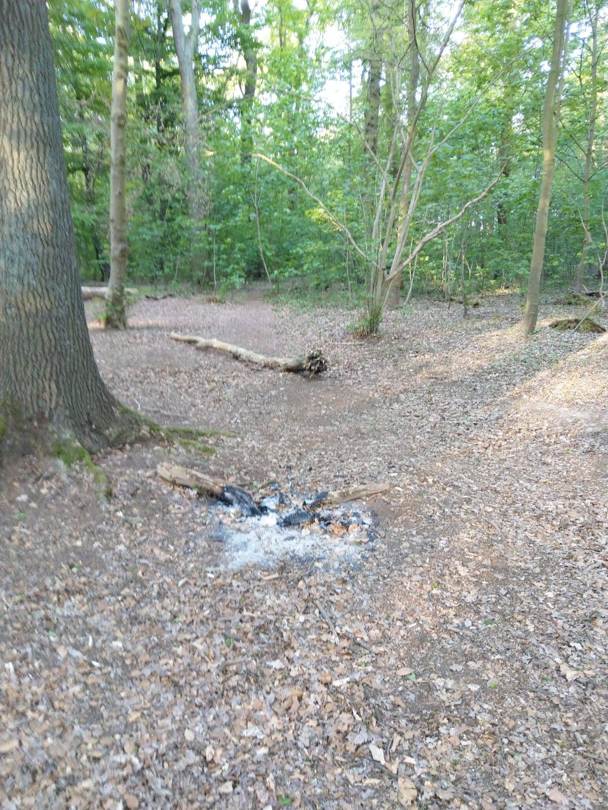  Schon mehr als unvernünftig, eher schon bewusste Gefährdung von Mensch und Natur: eine zurückgelassene Feuerstelle im Mühlenbusch. Die Feuerwehr berichtet von weiteren Vorfällen aus Hemmerden und Neurath. 