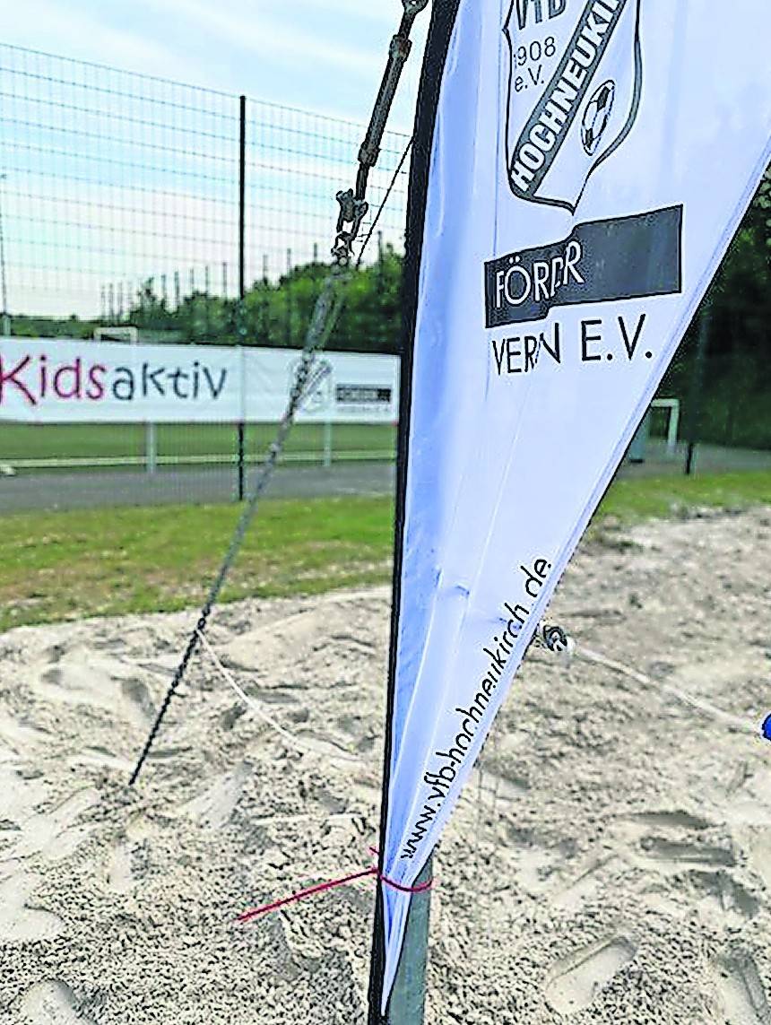  Der frische Sand wartet.  