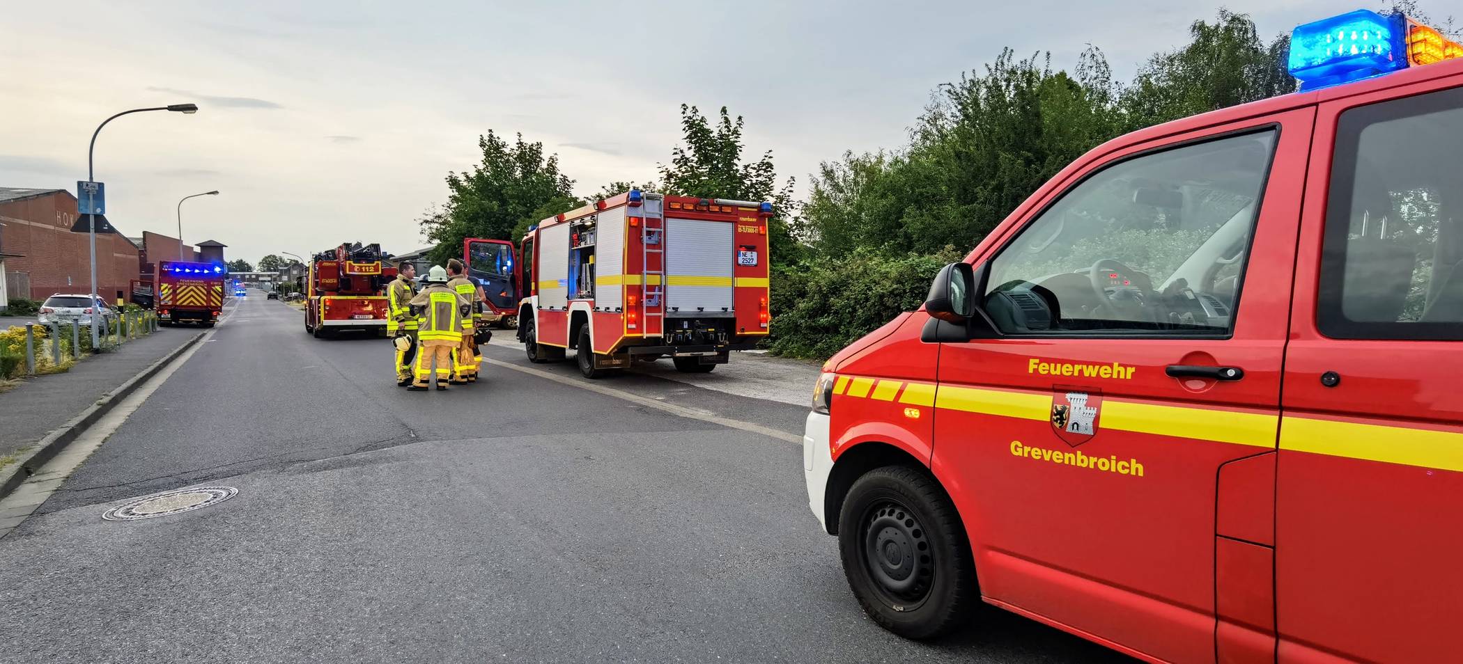  Brand in Kapellener Textilfabrik. 