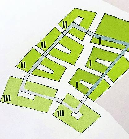  Nach den Vorstellungen der Wettbewerbsgewinner könnte die Bebauung in Etappen   erfolgen.  