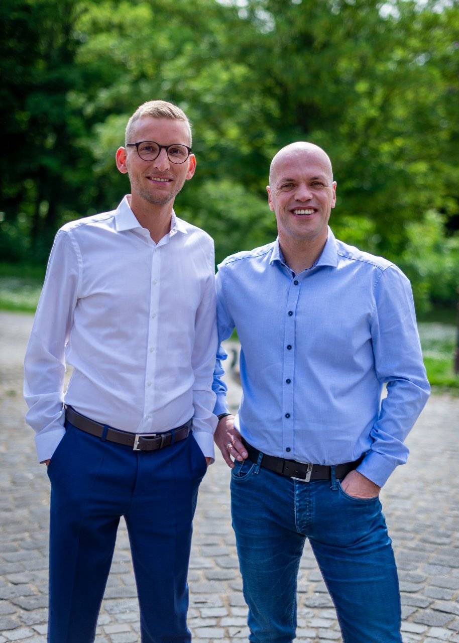  Bürgermeister Klaus Krützen (rechts) und Vereinsvorsitzender Daniel Rinkert. 