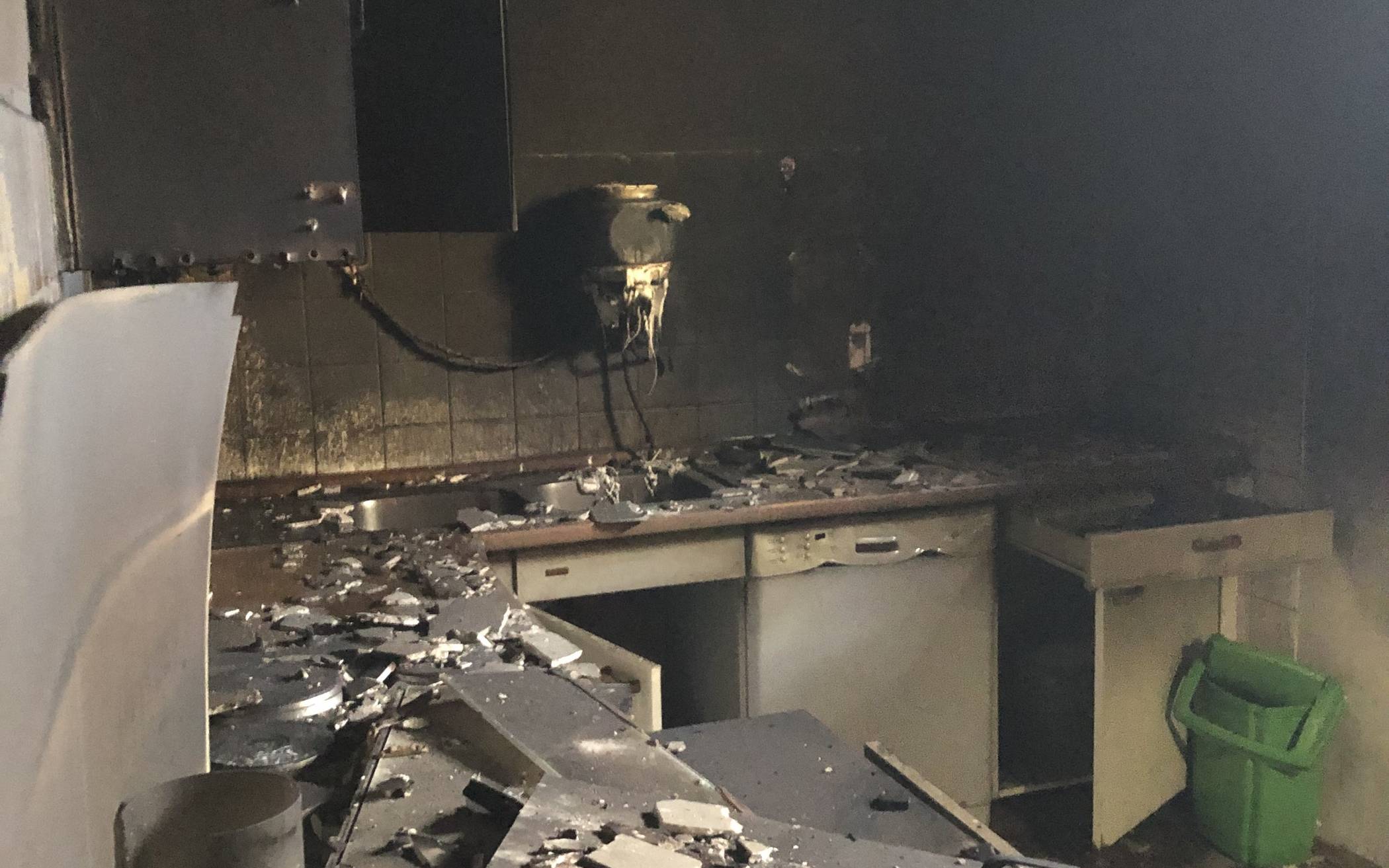  Der Brand ist in der Küche im ersten Obergeschoss ausgebrochen. 