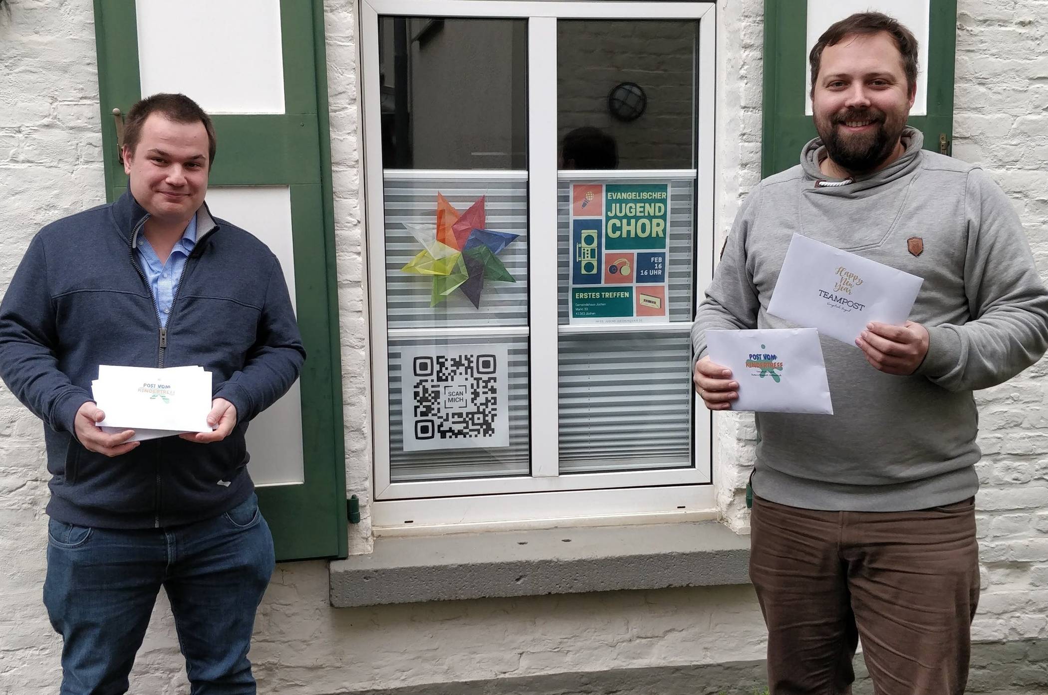  Patrick Nilgen (links) und René Bamberg bieten auch im Lockdown für Kinder eine Sprechstunde an. 